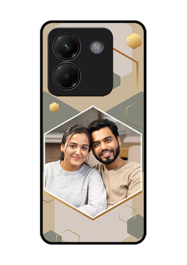 Poco M7 Pro 5G Custom Glass Phone Case - Stylish Hexagon Pattern Design