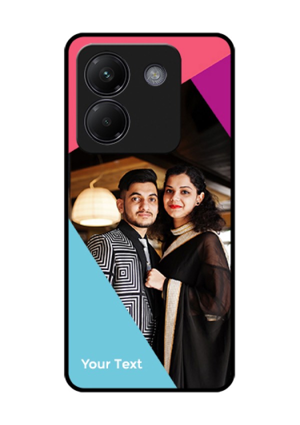 Poco M7 Pro 5G Custom Glass Phone Case - Stacked Triple Colour Design