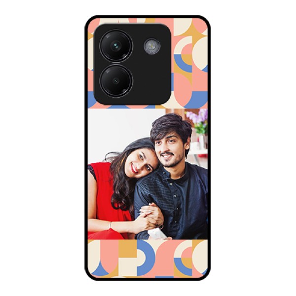 Poco M7 Pro 5G Custom Glass Phone Case - Semi - Circle Maze Pattern Design