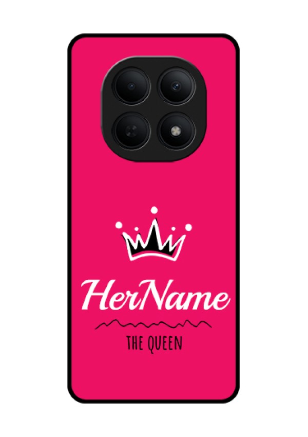 Poco M8 5G Custom Glass Phone Case - Queen With Name Design