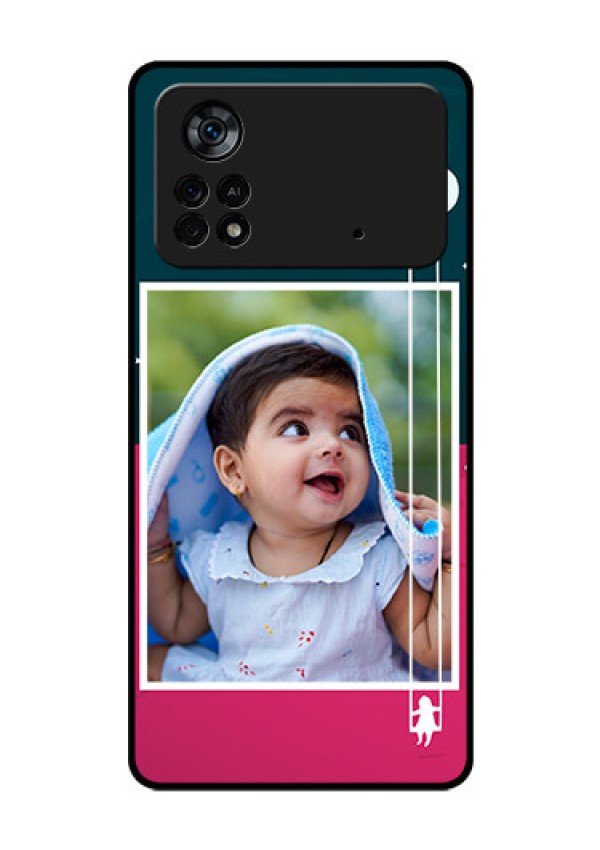 Poco X4 Pro 5G Custom Glass Phone Case - Cute Girl with Cloud Design