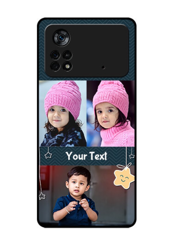 Poco X4 Pro 5G Custom Glass Mobile Case - Hanging Stars Design