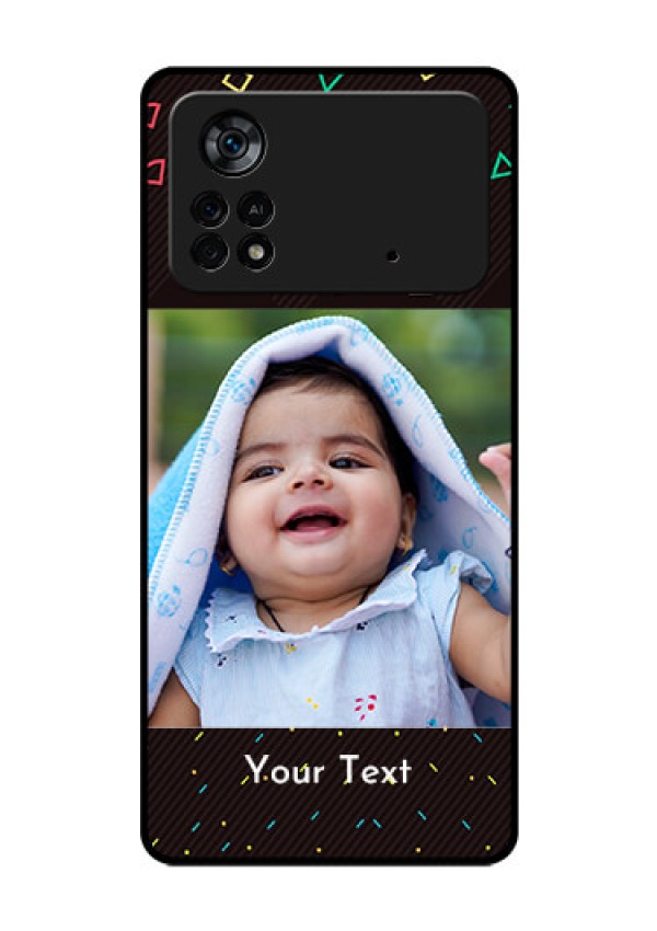 Poco X4 Pro 5G Custom Glass Phone Case - with confetti birthday design