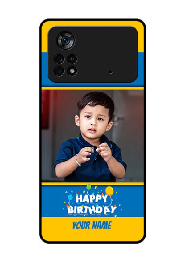 Poco X4 Pro 5G Custom Glass Mobile Case - Birthday Wishes Design