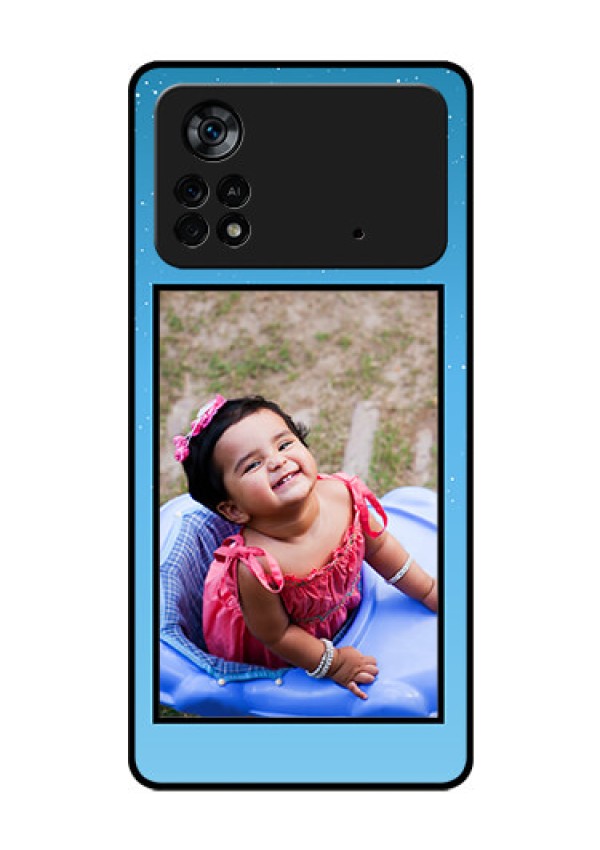 Poco X4 Pro 5G Custom Glass Mobile Case - Wave Pattern Colorful Design