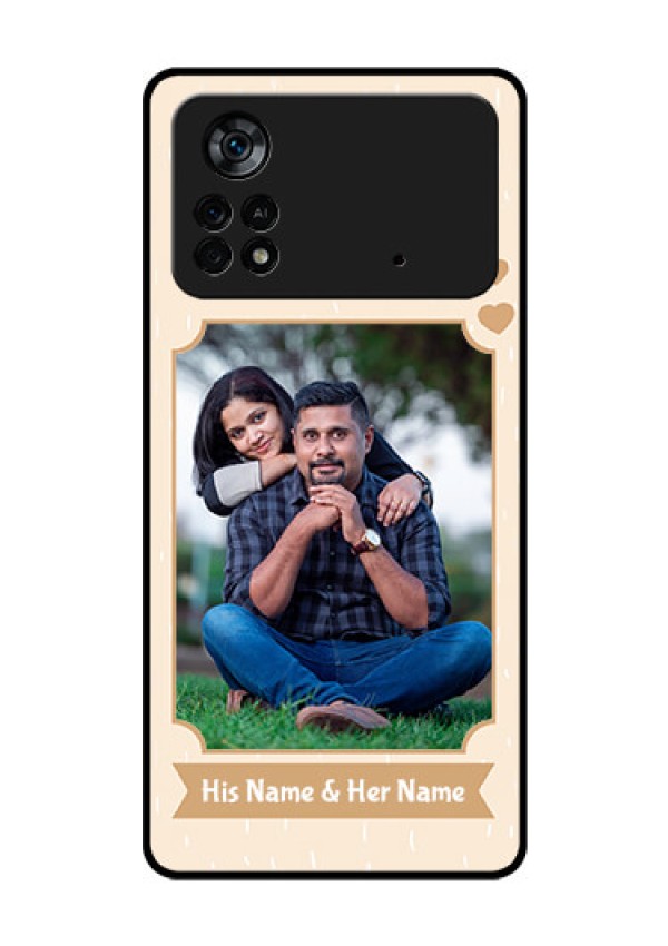 Poco X4 Pro 5G Custom Glass Phone Case - with confetti love design