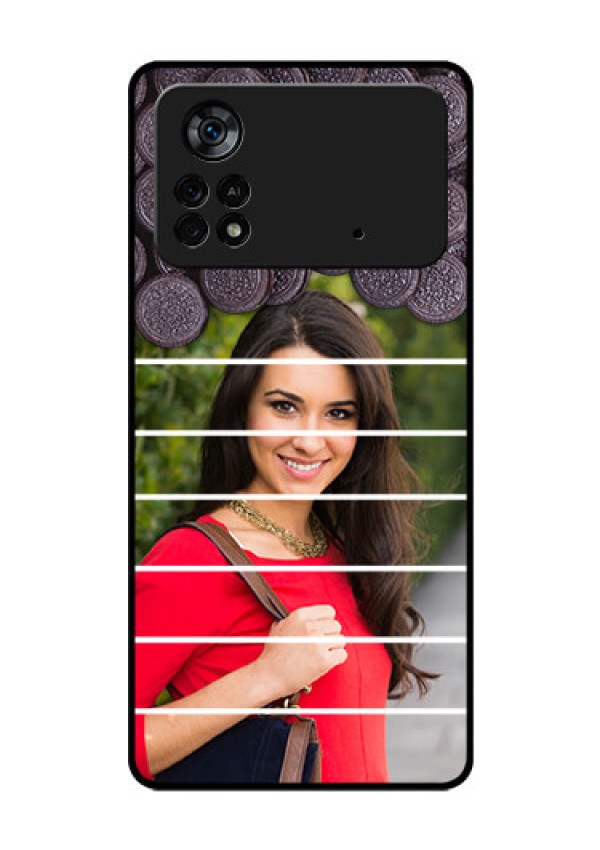Poco X4 Pro 5G Custom Glass Phone Case - with Oreo Biscuit Design