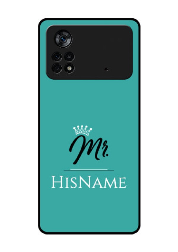 Poco X4 Pro 5G Custom Glass Phone Case Mr with Name