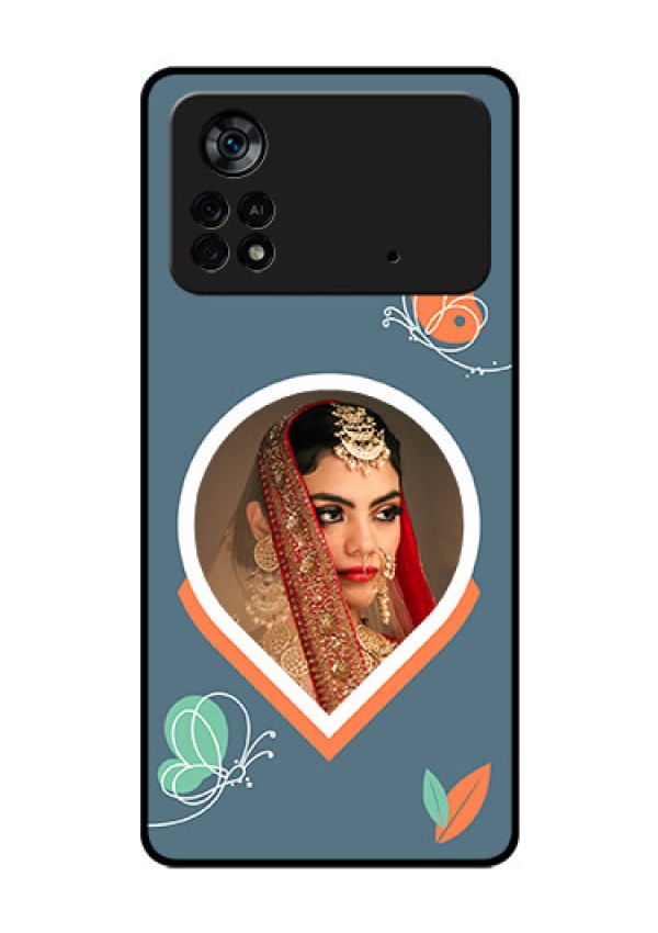 Poco X4 Pro 5G Custom Glass Mobile Case - Droplet Butterflies Design
