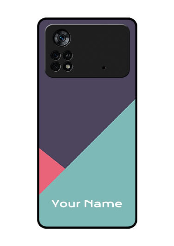 Poco X4 Pro 5G Custom Glass Mobile Case - Tri Color abstract Design