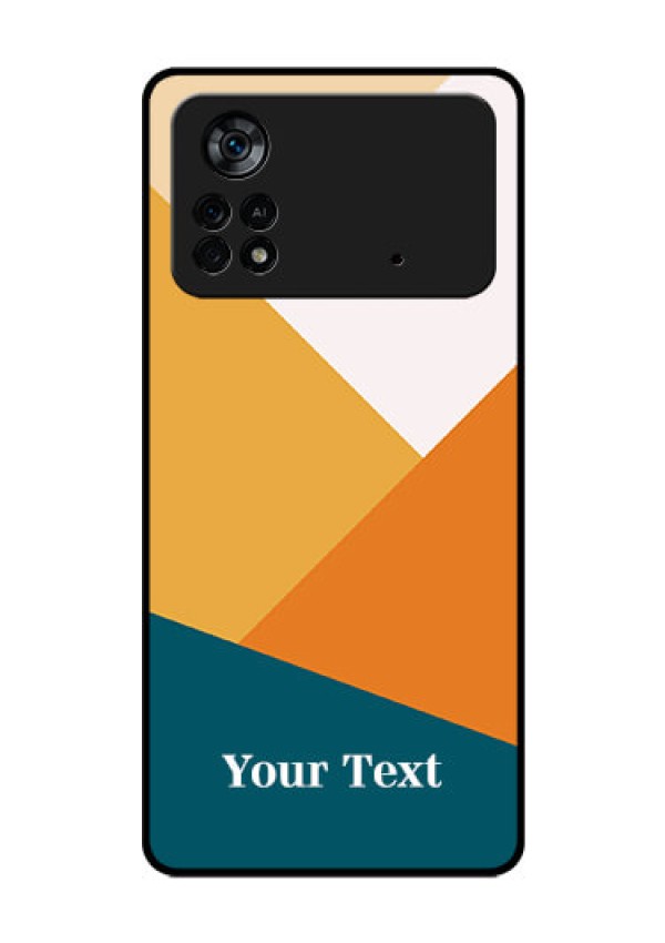 Poco X4 Pro 5G Personalized Glass Phone Case - Stacked Multi-colour Design