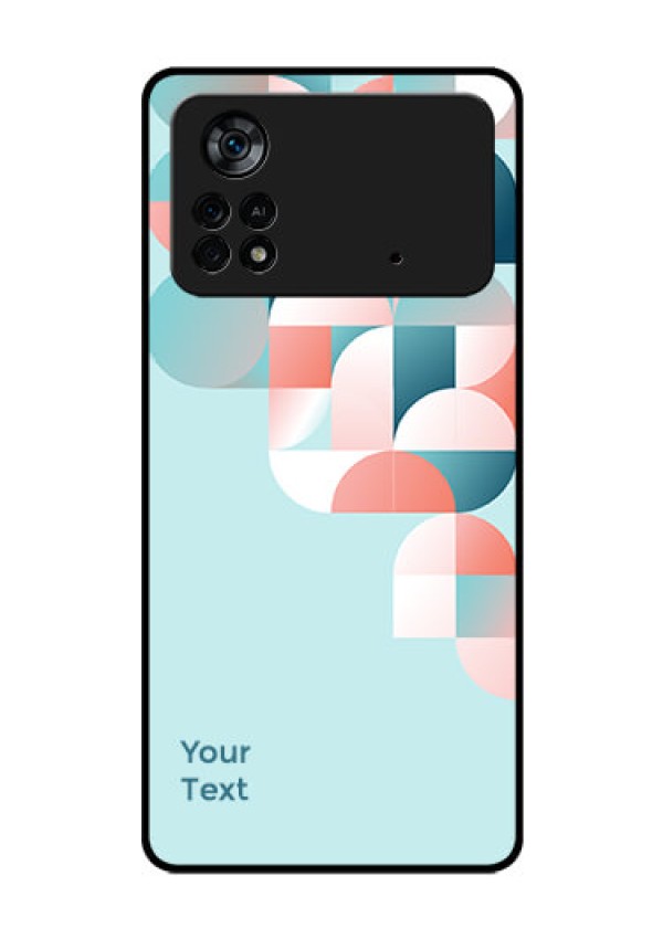 Poco X4 Pro 5G Custom Glass Phone Case - Stylish Semi-circle Pattern Design