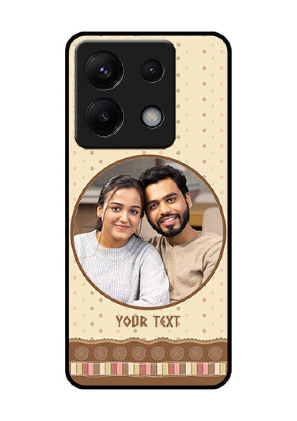Poco X6 5G Custom Glass Phone Case - Brown Dotted Mobile Case Design