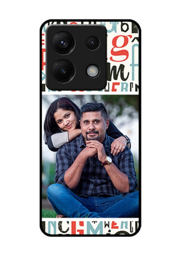 Poco X6 5G Custom Glass Phone Case - Alphabet Design