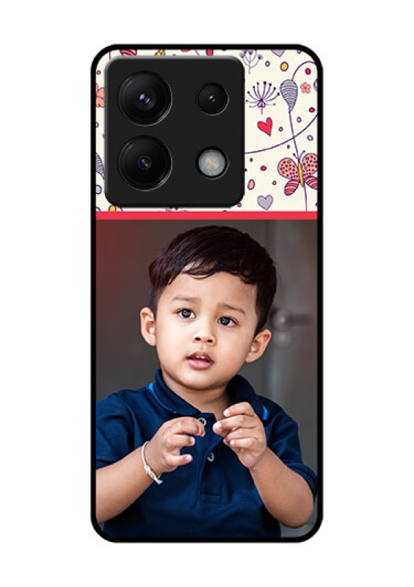 Poco X6 5G Custom Glass Phone Case - Premium Floral Design