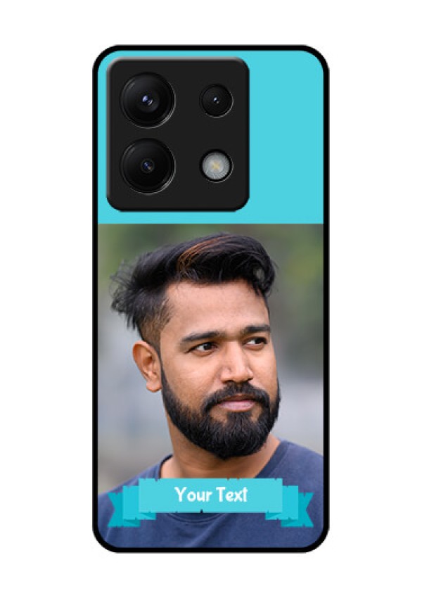 Poco X6 5G Custom Glass Phone Case - Blue Color Design
