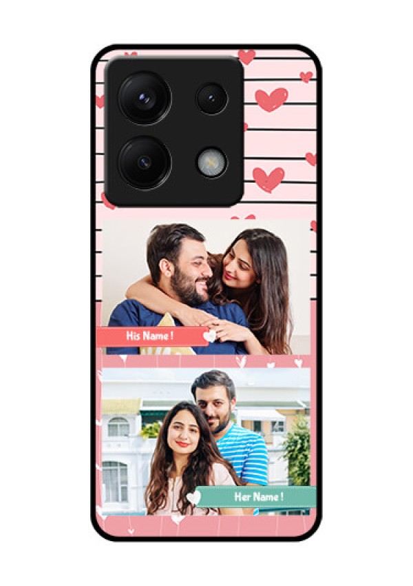 Poco X6 5G Custom Glass Phone Case - Photo With Heart Design