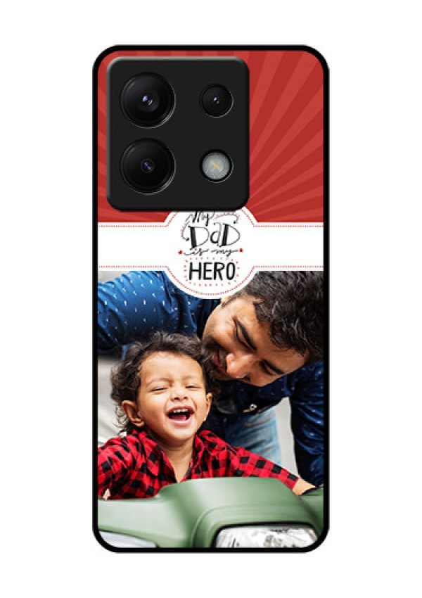 Poco X6 5G Custom Glass Phone Case - My Dad Hero Design