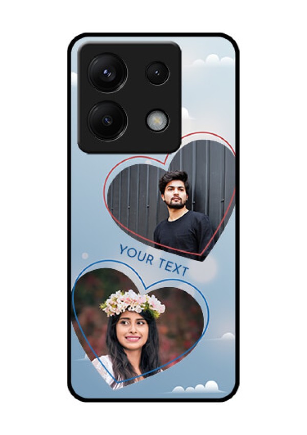 Poco X6 5G Custom Glass Phone Case - Blue Color Couple Design