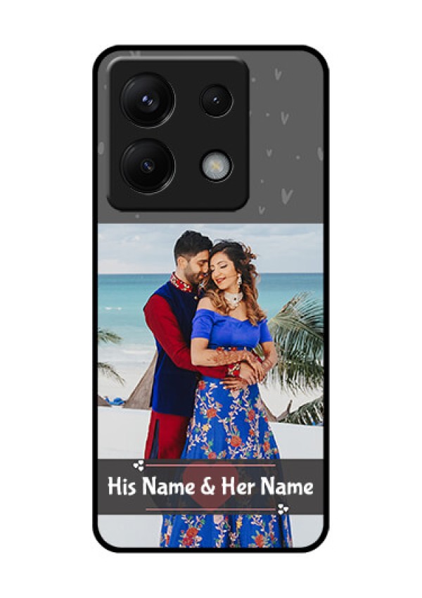 Poco X6 5G Custom Glass Phone Case - Buy Love Design With Photo Online