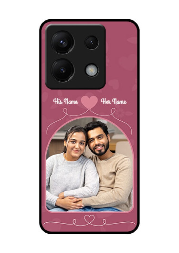 Poco X6 5G Custom Glass Phone Case - Love Floral Design