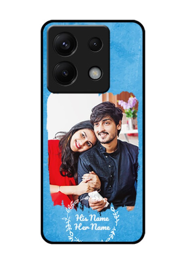 Poco X6 5G Custom Glass Phone Case - Blue Color Vintage Design