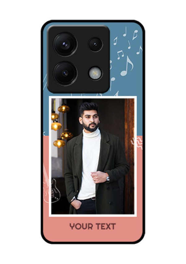Poco X6 5G Custom Glass Phone Case - With Color Musical Note Design