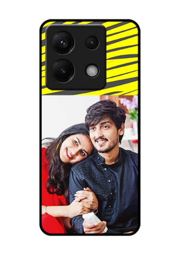 Poco X6 5G Custom Glass Phone Case - Yellow Abstract Design