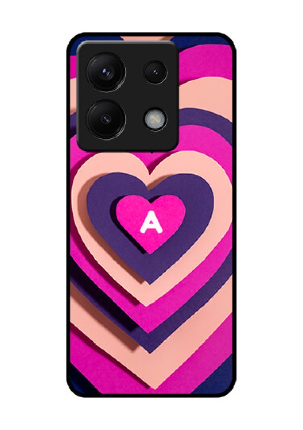 Poco X6 5G Custom Glass Phone Case - Cute Heart Pattern Design