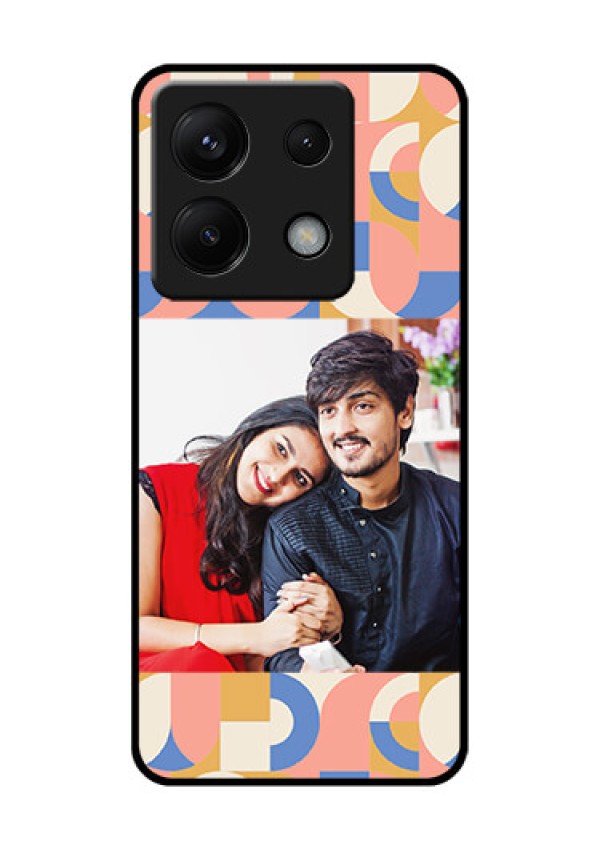 Poco X6 5G Custom Glass Phone Case - Semi - Circle Maze Pattern Design