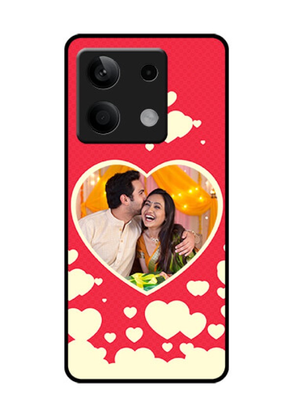 Poco X6 Neo 5G Custom Glass Phone Case - Love Symbols Phone Cover Design