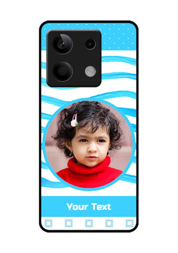 Poco X6 Neo 5G Custom Glass Phone Case - Simple Blue Case Design