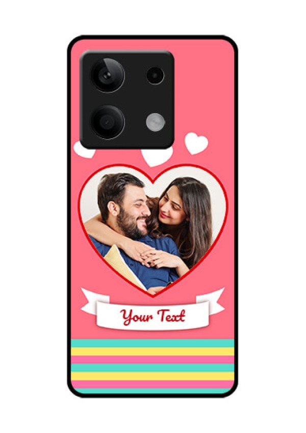 Poco X6 Neo 5G Custom Glass Phone Case - Love Shapes Doodle Design