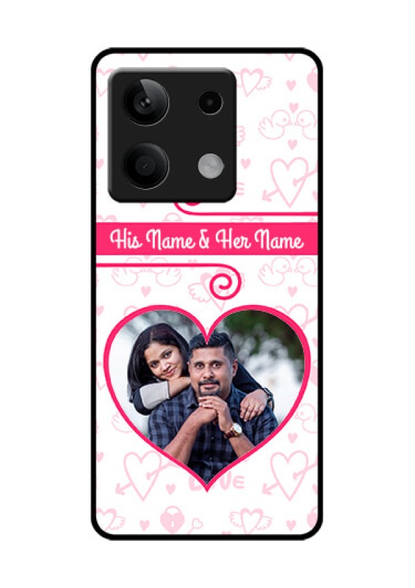 Poco X6 Neo 5G Custom Glass Phone Case - Heart Shape Love Design
