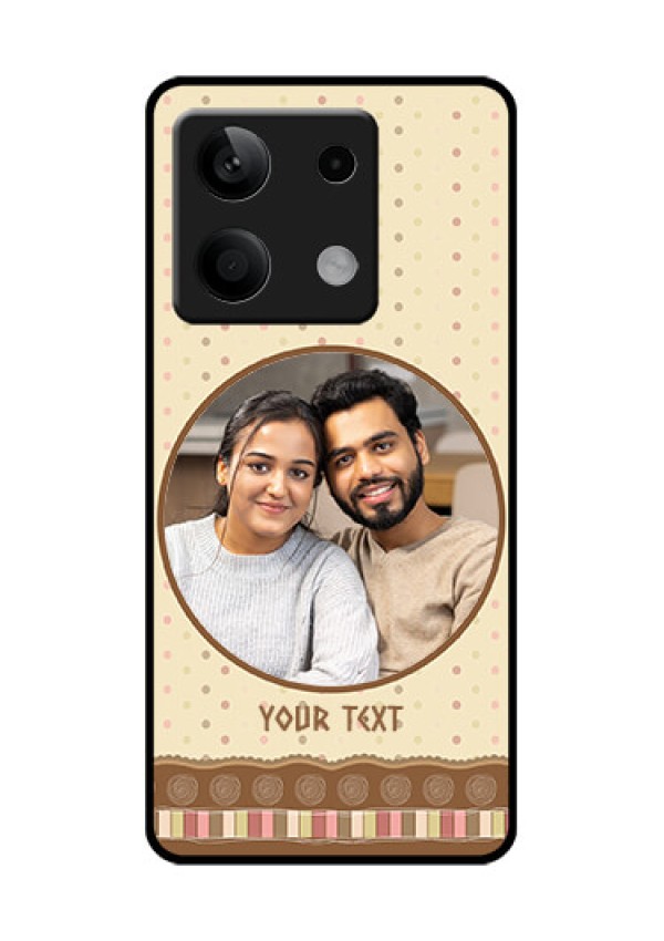 Poco X6 Neo 5G Custom Glass Phone Case - Brown Dotted Mobile Case Design