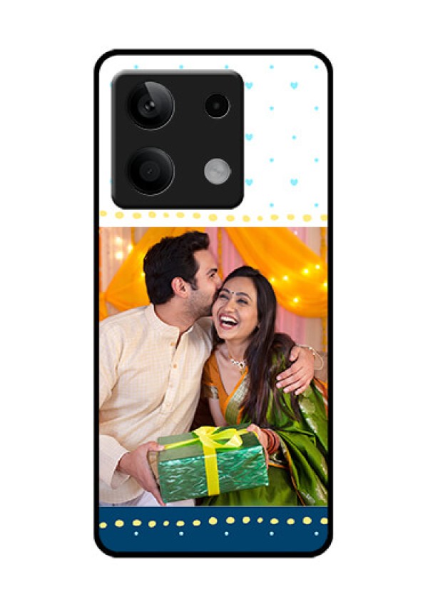 Poco X6 Neo 5G Custom Glass Phone Case - White And Blue Abstract Design