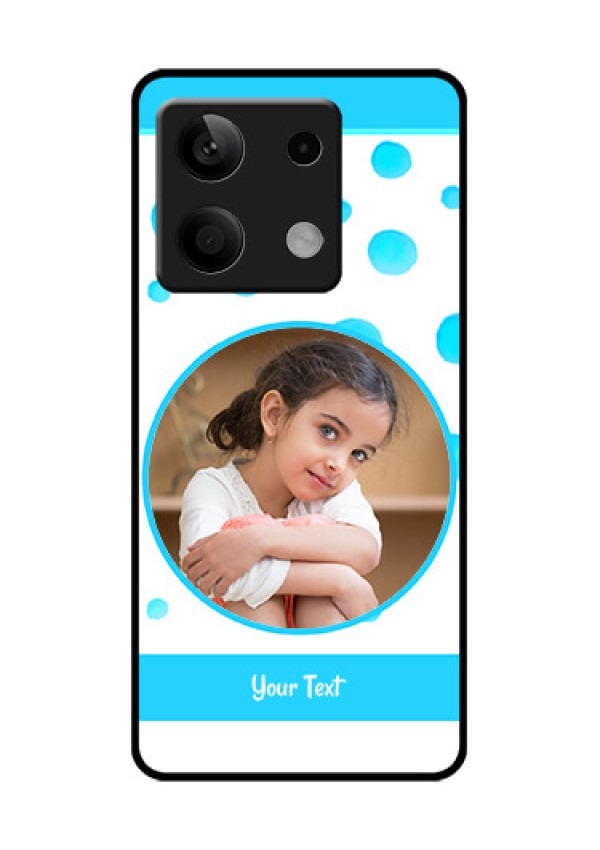 Poco X6 Neo 5G Custom Glass Phone Case - Blue Bubbles Pattern Design