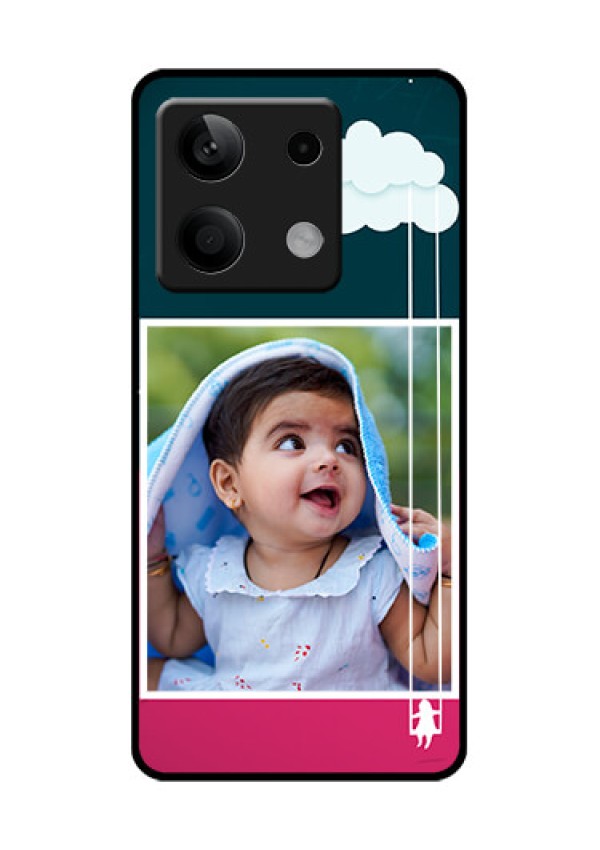 Poco X6 Neo 5G Custom Glass Phone Case - Cute Girl With Cloud Design