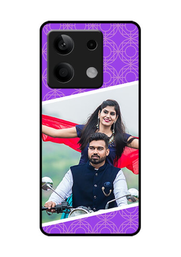 Poco X6 Neo 5G Custom Glass Phone Case - Violet Color Pattern Design