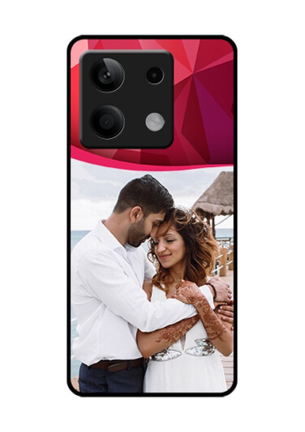 Poco X6 Neo 5G Custom Glass Phone Case - Red Abstract Design