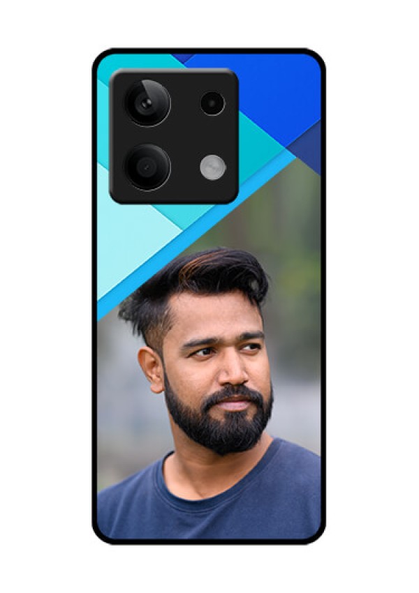 Poco X6 Neo 5G Custom Glass Phone Case - Blue Pattern Design