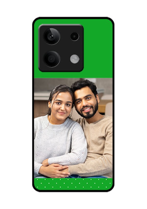 Poco X6 Neo 5G Custom Glass Phone Case - Green Pattern Design