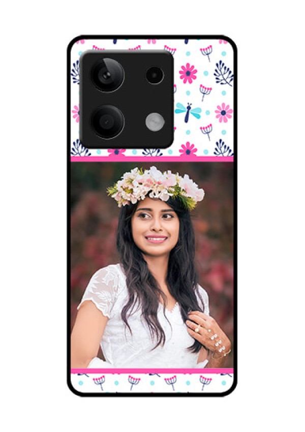 Poco X6 Neo 5G Custom Glass Phone Case - Colorful Flower Design