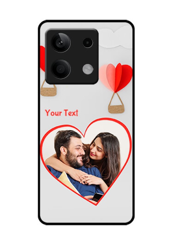 Poco X6 Neo 5G Custom Glass Phone Case - Parachute Love Design