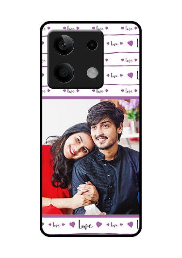 Poco X6 Neo 5G Custom Glass Phone Case - Couples Heart Design