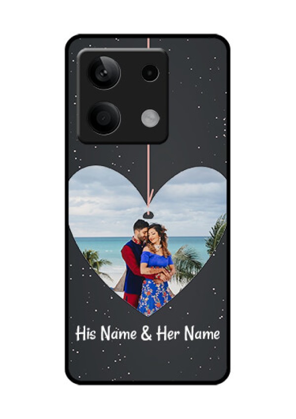 Poco X6 Neo 5G Custom Glass Phone Case - Hanging Heart Design