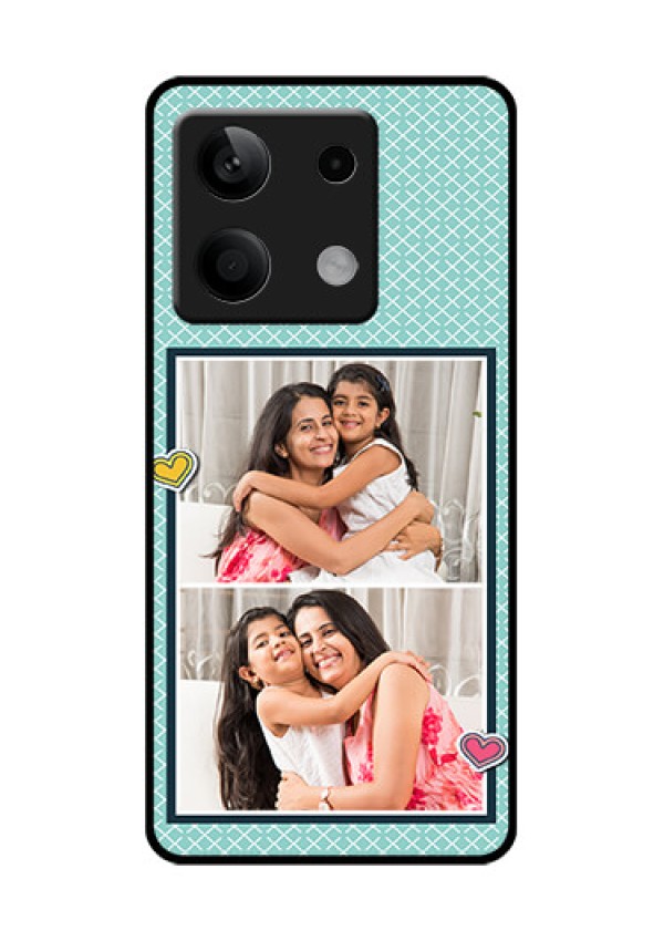 Poco X6 Neo 5G Custom Glass Phone Case - 2 Image Holder With Pattern Design