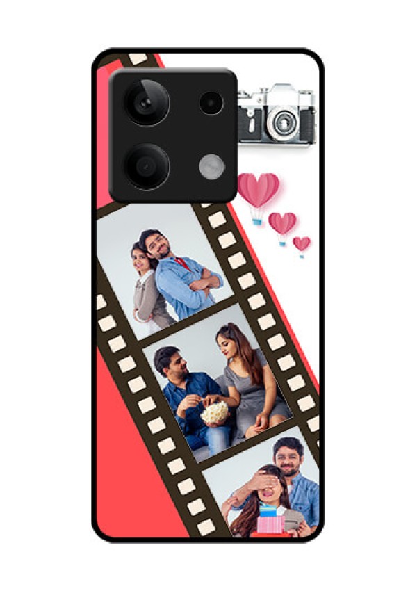 Poco X6 Neo 5G Custom Glass Phone Case - 3 Image Holder With Film Reel