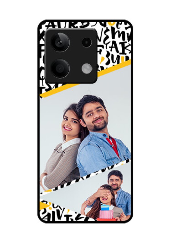 Poco X6 Neo 5G Custom Glass Phone Case - Letters Pattern Design