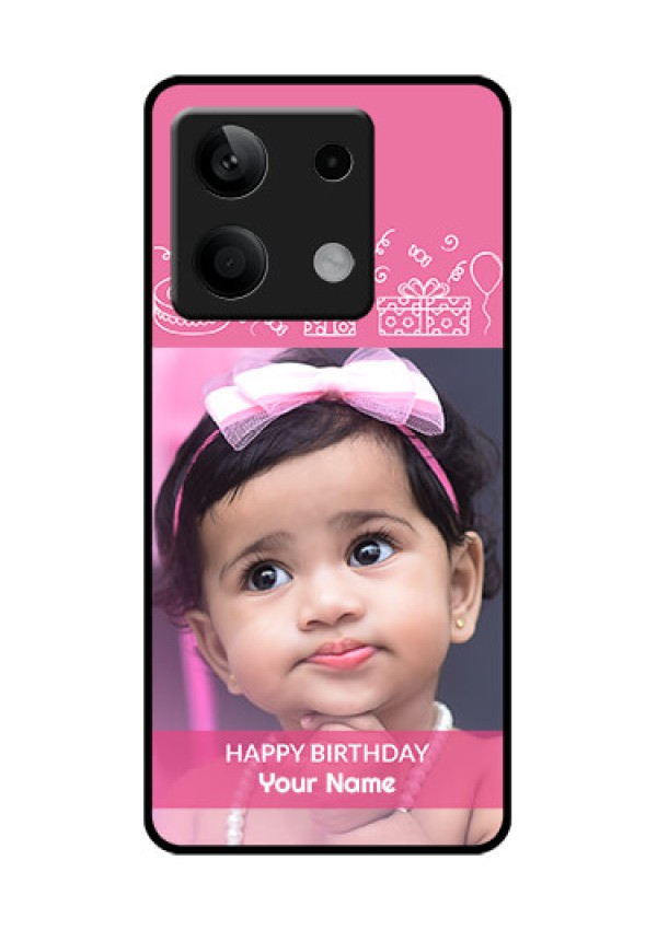 Poco X6 Neo 5G Custom Glass Phone Case - With Birthday Line Art Design